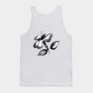 Monochromatic cayenne, black and white flower Tank Top